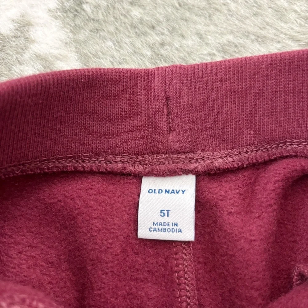 NWT Old Navy Kids Maroon Sweatpants Jogger Pants 5T
